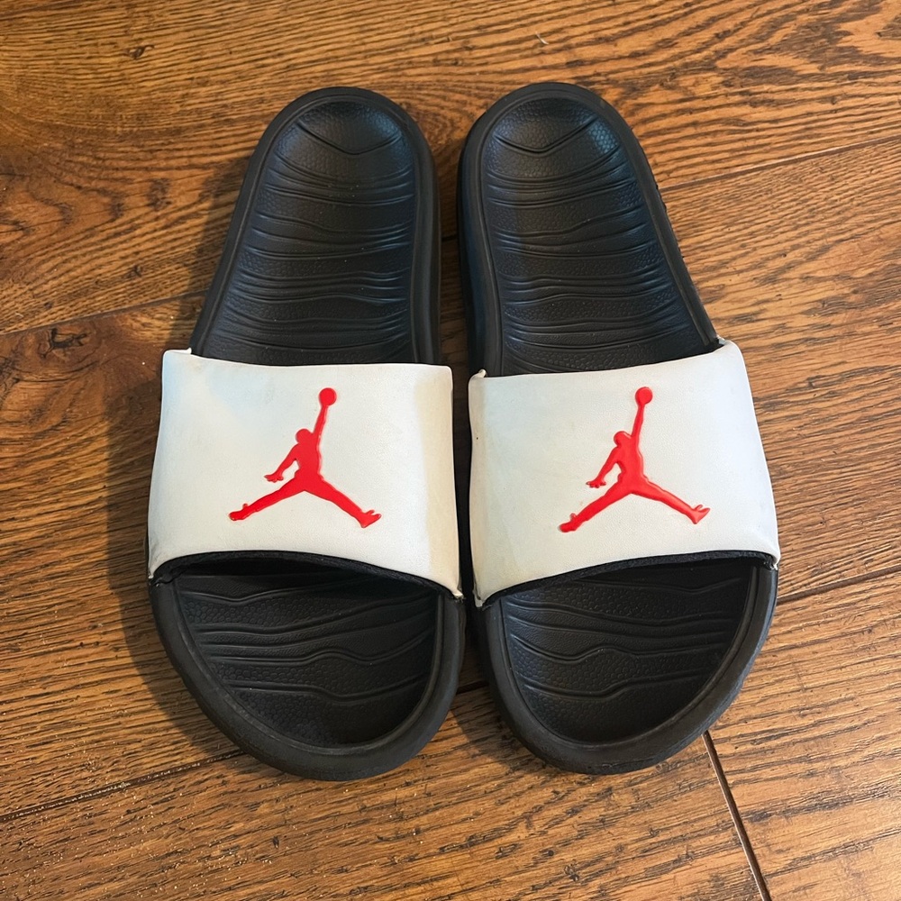 Jordan Slide Sandals Black and White